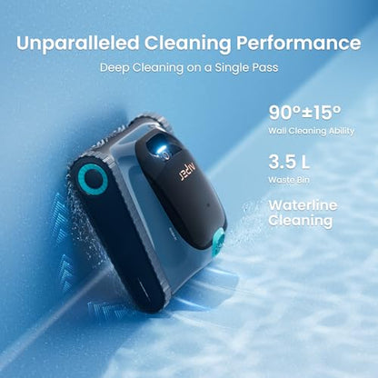 Aiper Scuba S1 Robotic Pool Cleaner, Wall & Waterline Cleaning, Dual Filtration, Extended 240-Min Battery Life, Smarter Navigation with High-Precision Sensors, App Support, OTA Upgrade