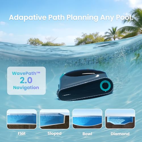 Aiper Scuba S1 Robotic Pool Cleaner, Wall & Waterline Cleaning, Dual Filtration, Extended 240-Min Battery Life, Smarter Navigation with High-Precision Sensors, App Support, OTA Upgrade