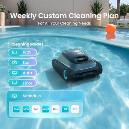 Aiper Scuba S1 Robotic Pool Cleaner, Wall & Waterline Cleaning, Dual Filtration, Extended 240-Min Battery Life, Smarter Navigation with High-Precision Sensors, App Support, OTA Upgrade