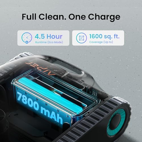 Aiper Scuba S1 Robotic Pool Cleaner, Wall & Waterline Cleaning, Dual Filtration, Extended 240-Min Battery Life, Smarter Navigation with High-Precision Sensors, App Support, OTA Upgrade
